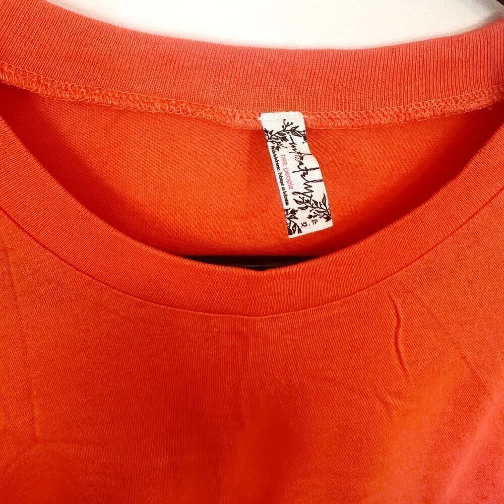 Free People Bright Orange In My T-Shirt Bodysuit - XS